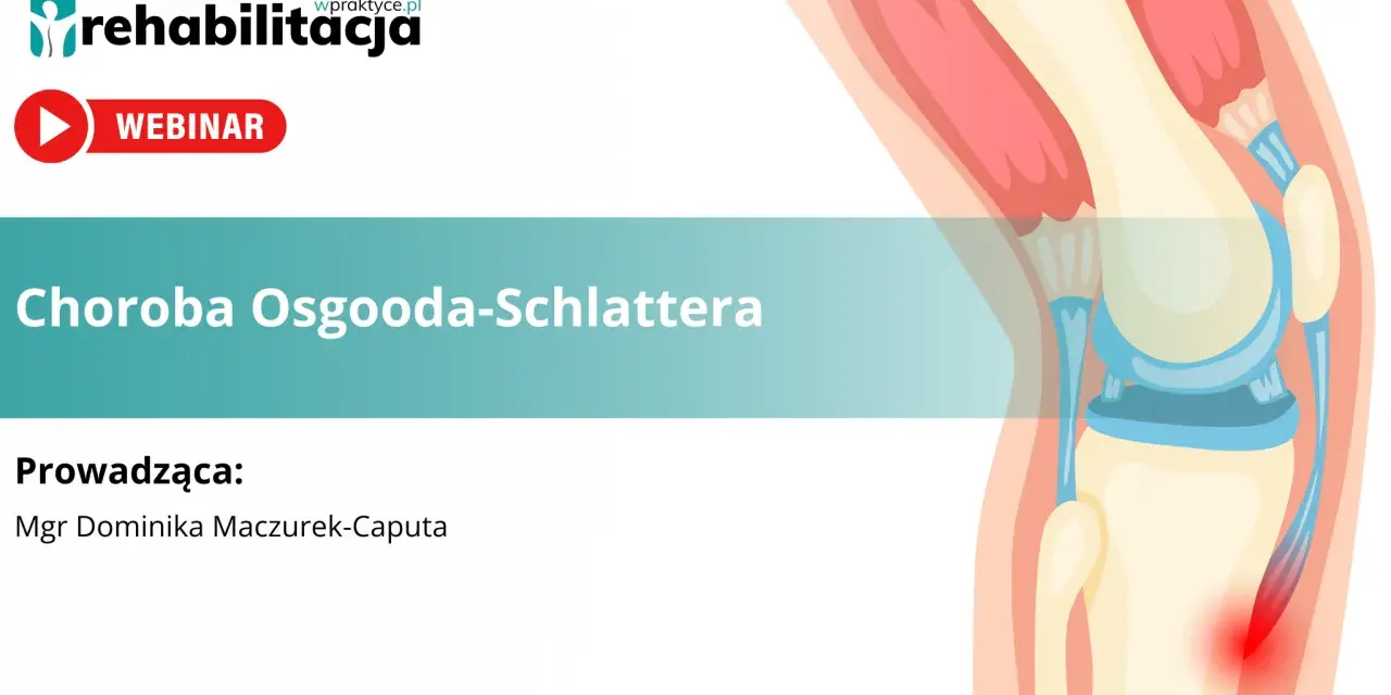 Webinar o chorobie Osgood-Schlatter. Ilustracja kolana z zaznaczonym bólem. Dowiedz się, czego nie wolno robić.