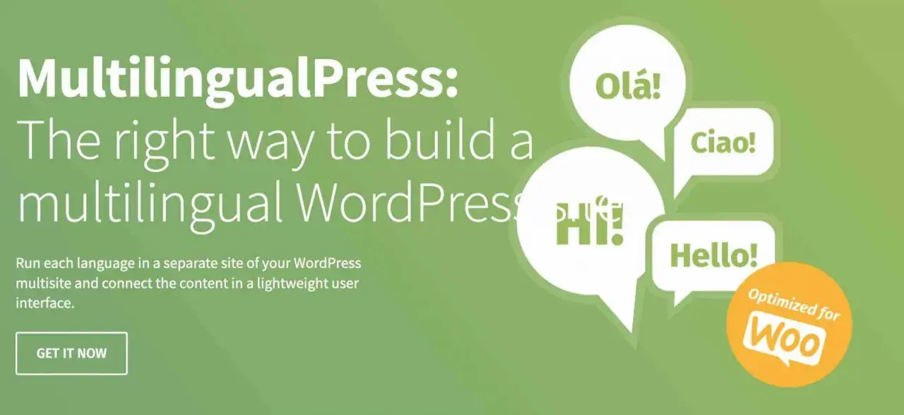Le bon plugin multilingue WordPress pour connecter le contenu mondial. "Olá!", "Ciao!", "Hello!".