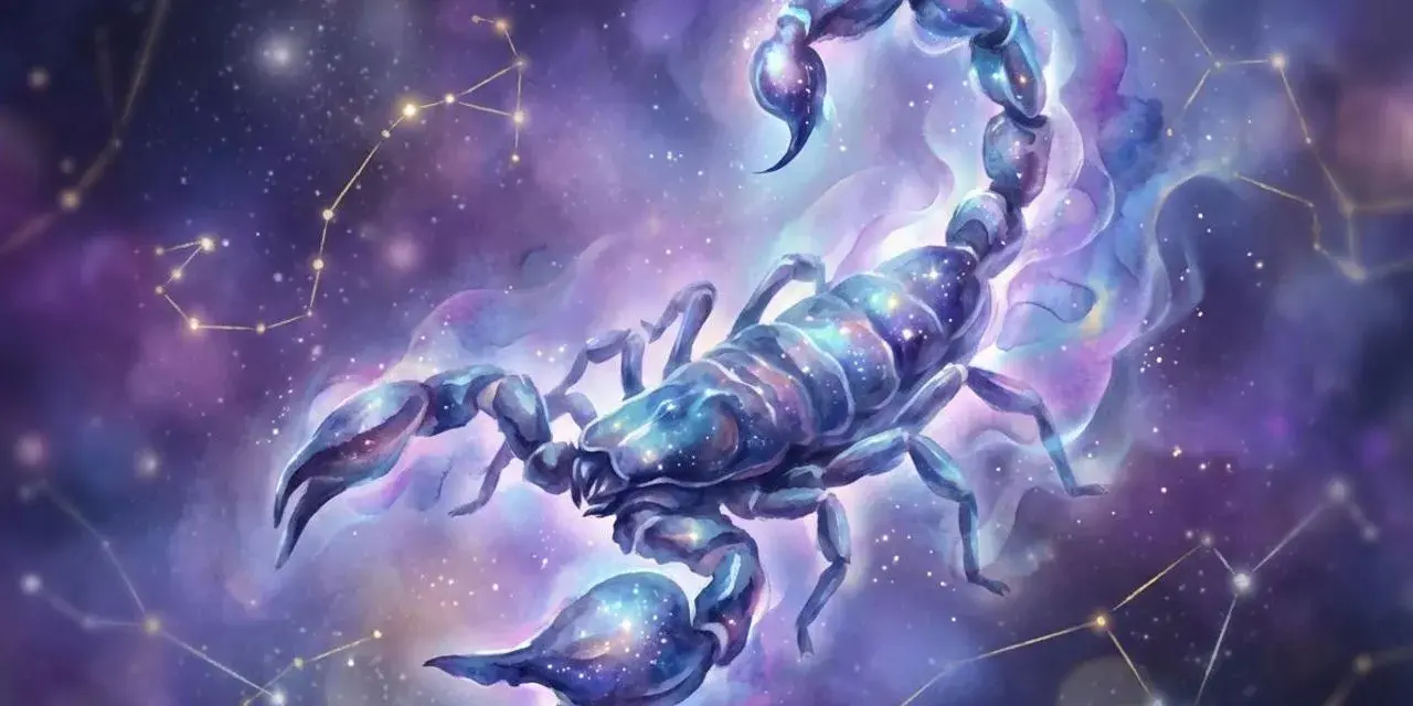 Skorpion w kosmicznej poświacie, otoczony konstelacjami. Czy to dowód, dlaczego skorpion to najważniejszy znak zodiaku?
