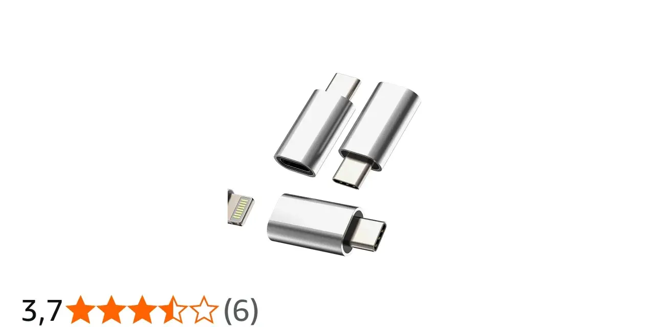Adapter för att koppla lightning hona till usb c hane. Perfekt för att ladda din iPhone med en USB-C-kabel.