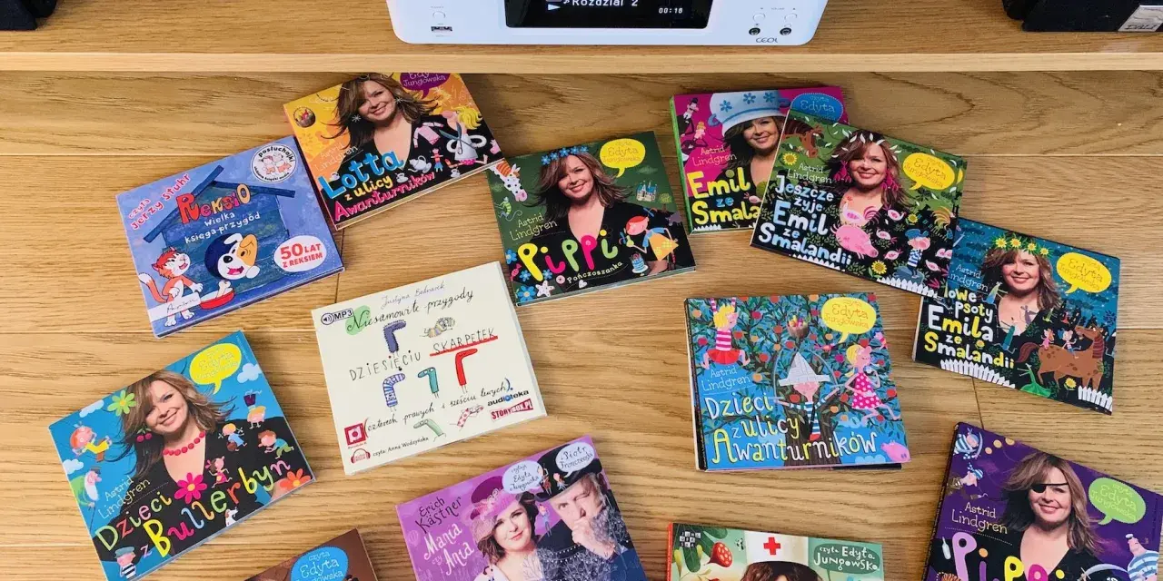 Kolekcja audiobooków i słuchowisk dla dzieci, m.in. Pippi Langstrump, Emil ze Smalandii, Dzieci z Bullerbyn. Idealne do słuchania przy odtwarzaczu Denon.