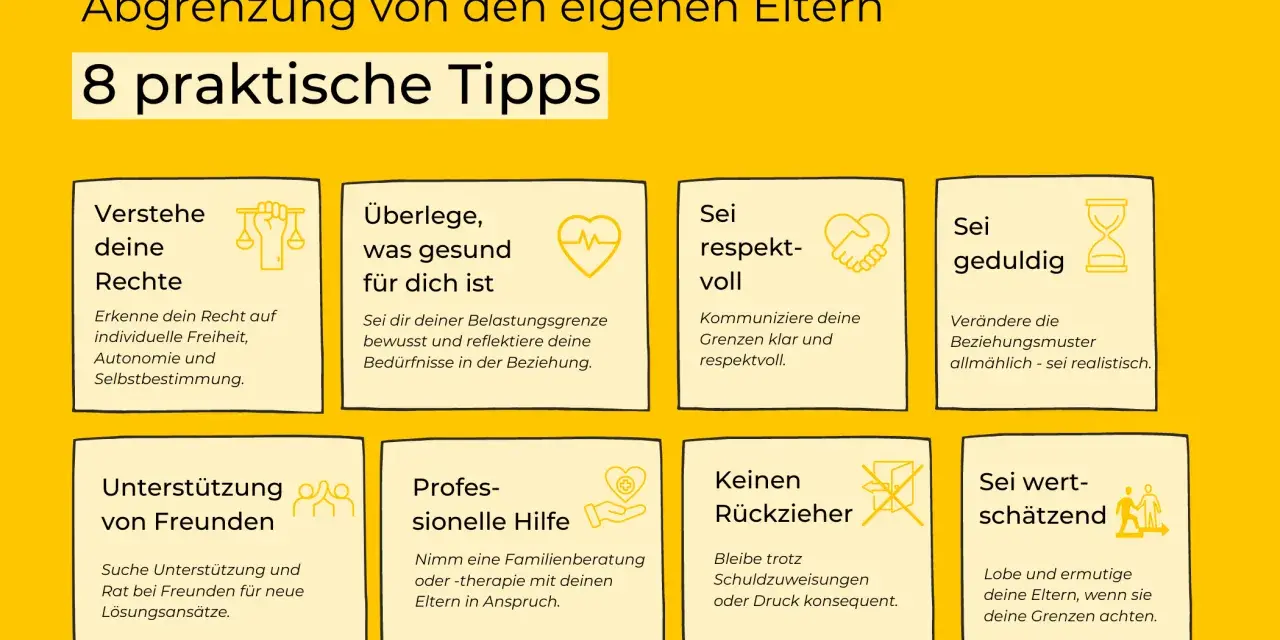 8 Tipps für gesunde Grenzen zu Eltern, die helfen, wenn man sich um erwachsene Kinder sorgt.