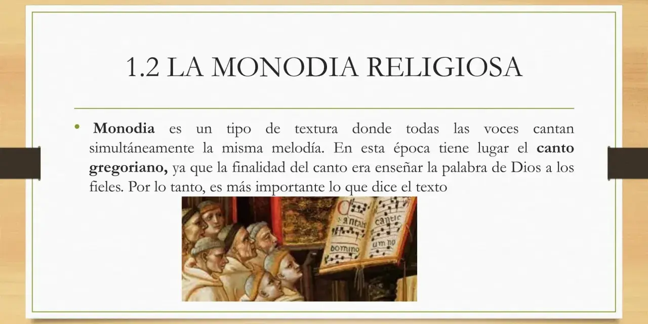 Ilustración de monjes cantando canto gregoriano, un ejemplo de compositores de la edad media.