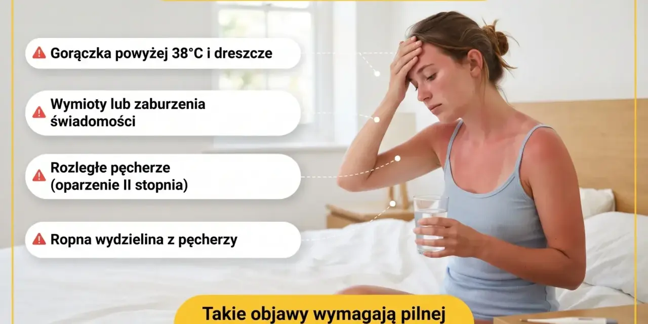 Kiedy oparzenia słoneczne u dzieci są groźne: gorączka, wymioty, pęcherze, ropna wydzielina. Wtedy trzeba iść do lekarza.