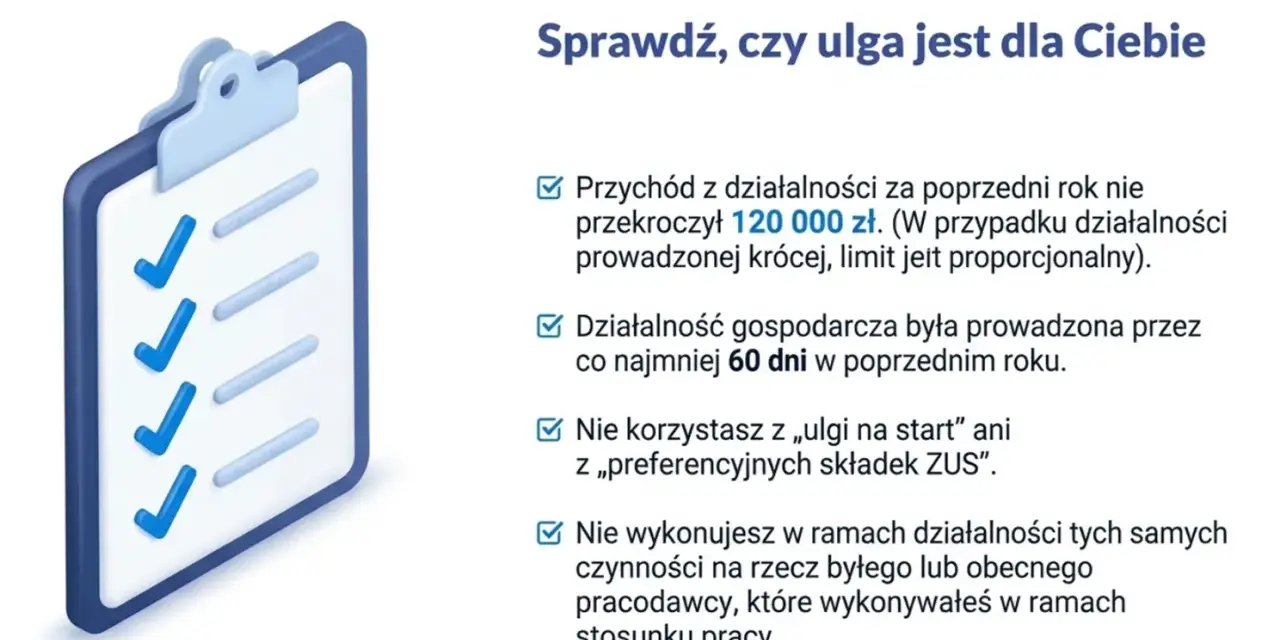 Lista kontrolna do sprawdzenia, czy przysługuje Ci mały ZUS.