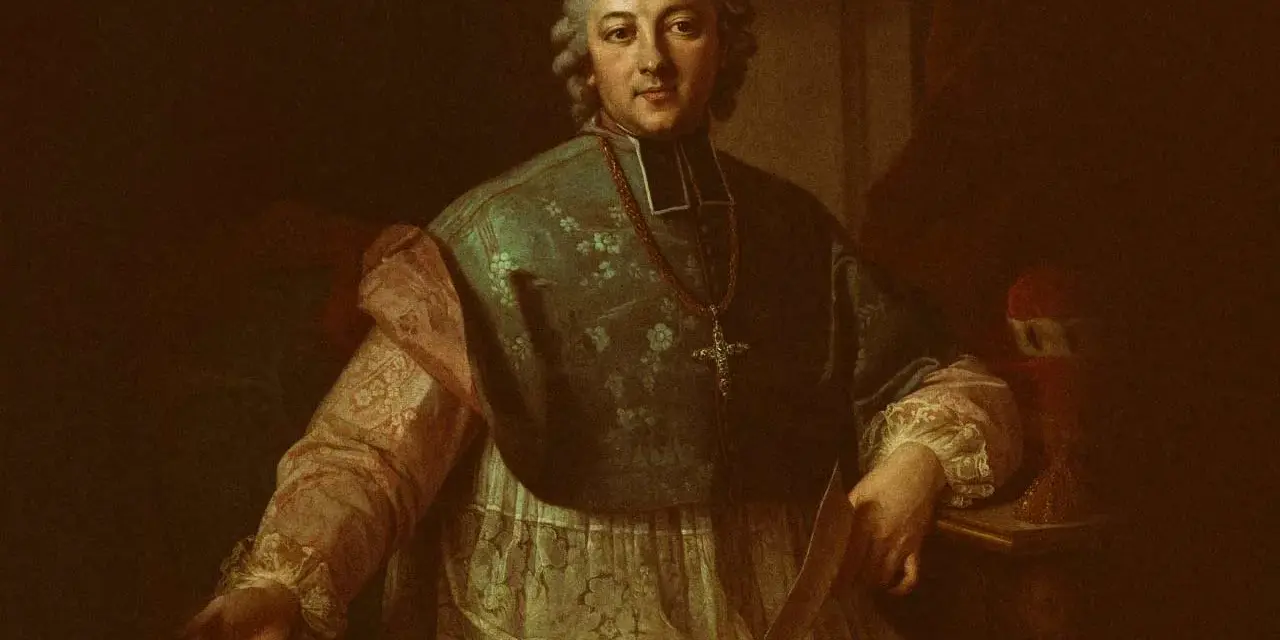Portret Ignacego Krasickiego, biskupa, który tworzył wspaniałe bajki i wiersze.