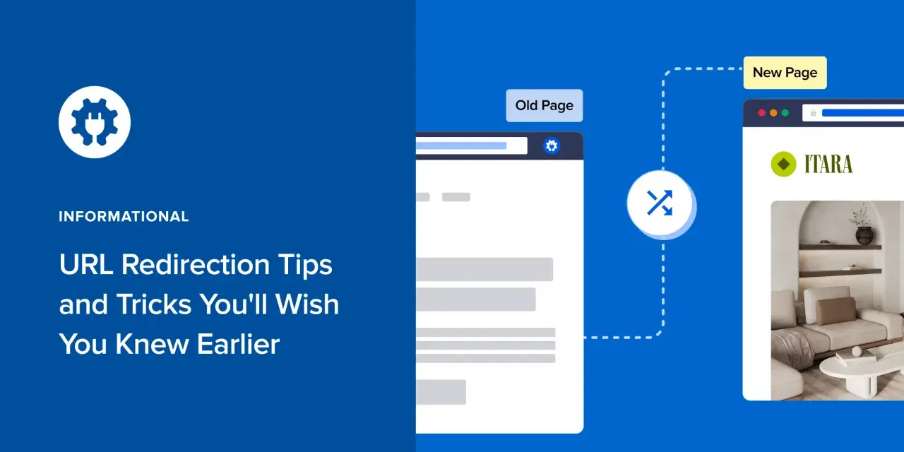 Illustration montrant comment modifier l'URL d'une page WordPress pour rediriger vers une nouvelle page.