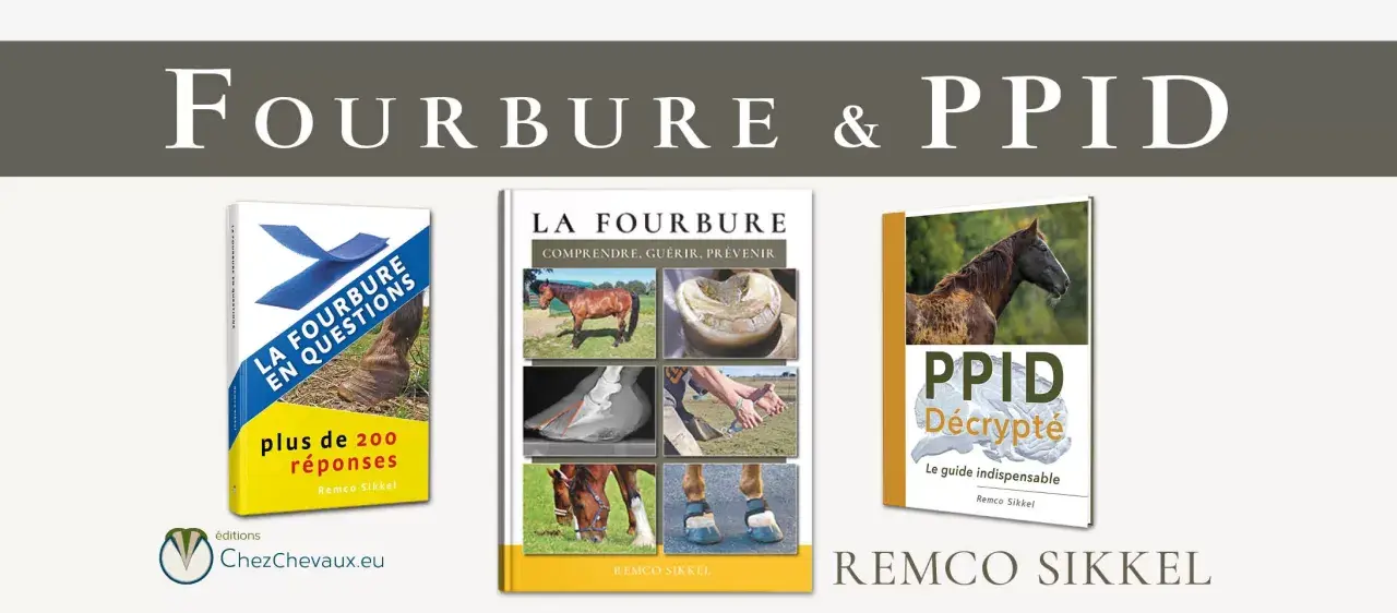 Livres sur la fourbure et le PPID du cheval. Comprendre, guérir, prévenir. Le pied cheval fourbu est un sujet abordé.