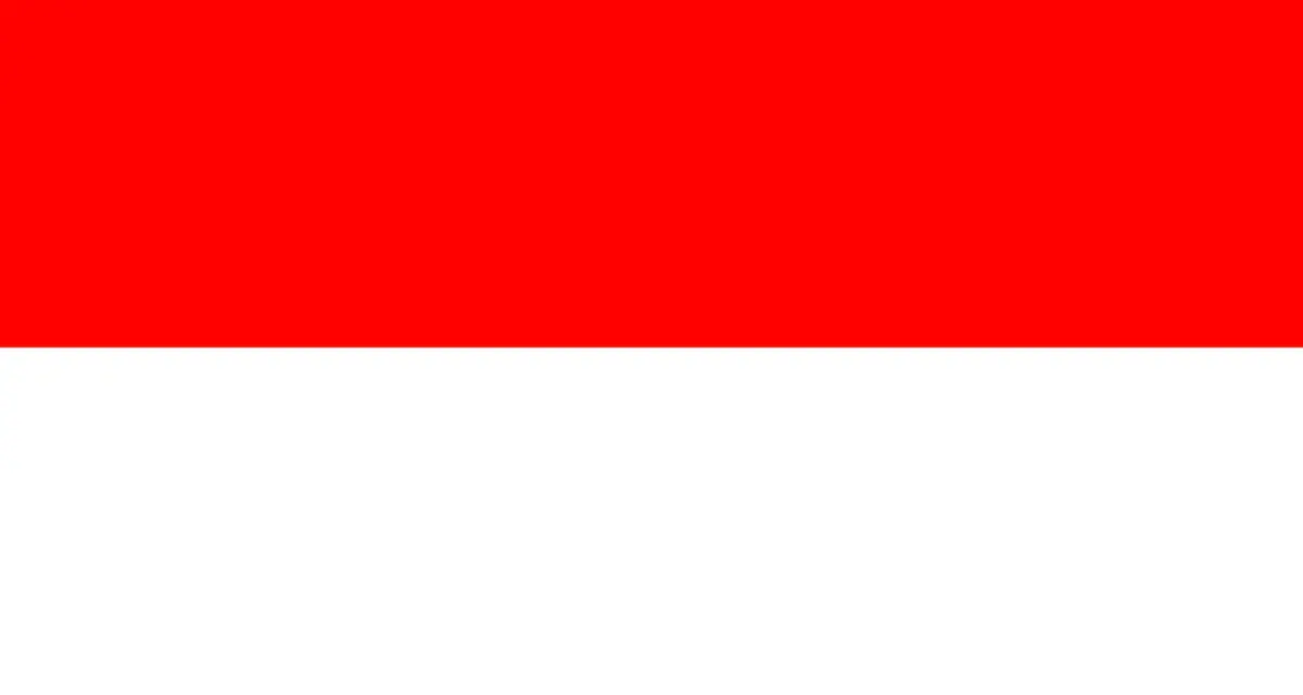 Flaga Indonezji, czerwono-biała. Planujesz podróż? Sprawdź wymagania dotyczące indonezja wiza.