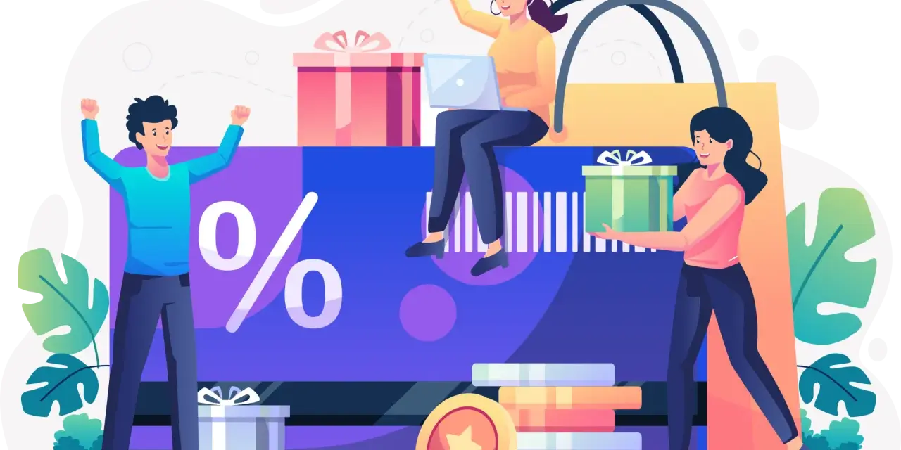 Menschen freuen sich über Geschenke und Rabatte, ein Beispiel für erfolgreiche marketing psychologie.