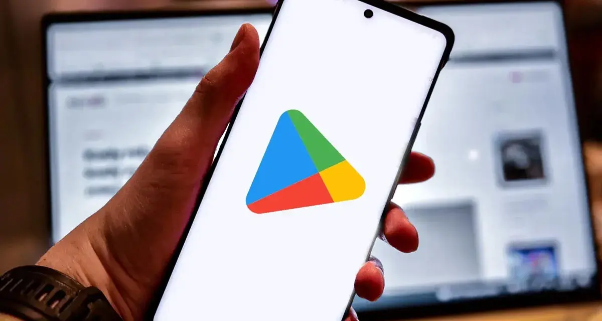 Smartfon z logo Sklepu Play. Dowiedz się, jak zainstalować Sklep Play na swoim urządzeniu.