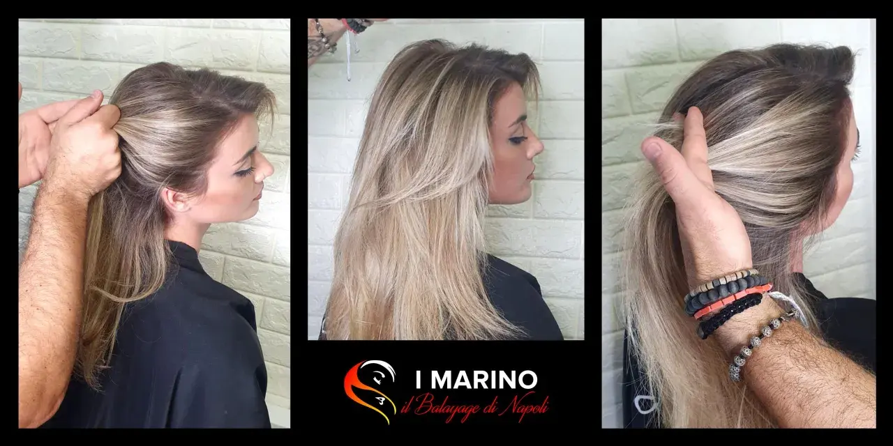 Capelli lunghi con schiariture biondo cenere naturale, un look sofisticato e luminoso.