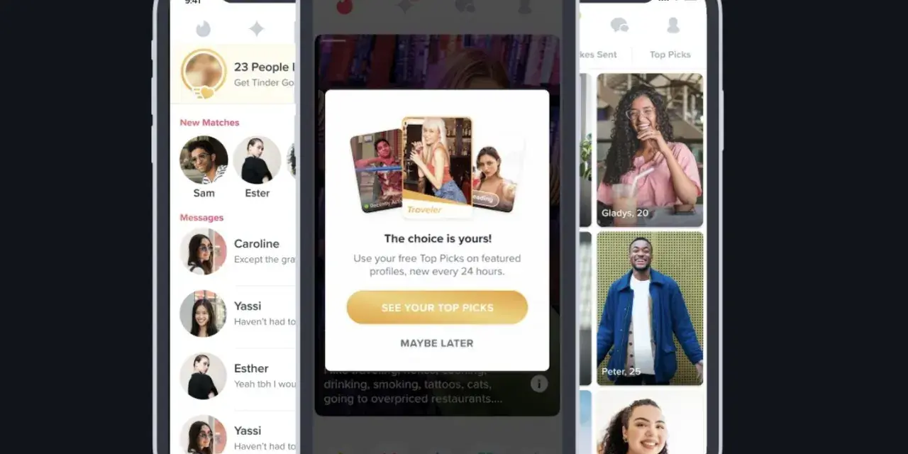 Aplikacja Tinder, która powstała w 2012 roku, oferuje funkcję "Top Picks".
