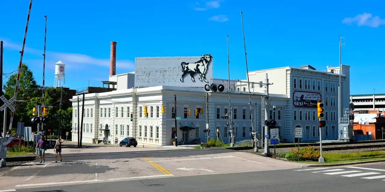 Discover things to do in Durham, NC this weekend! See the iconic Bull Durham sign and historic buildings.