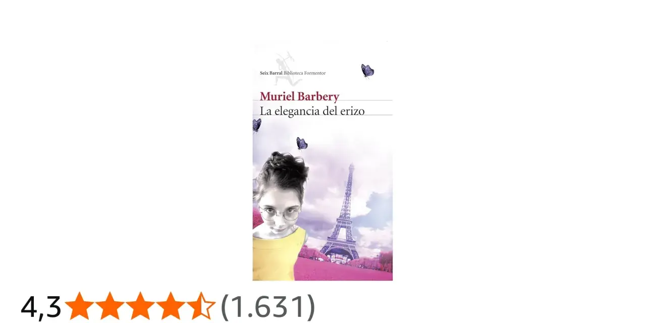 La elegancia del erizo, libro de Muriel Barbery, con una joven y la Torre Eiffel de fondo.