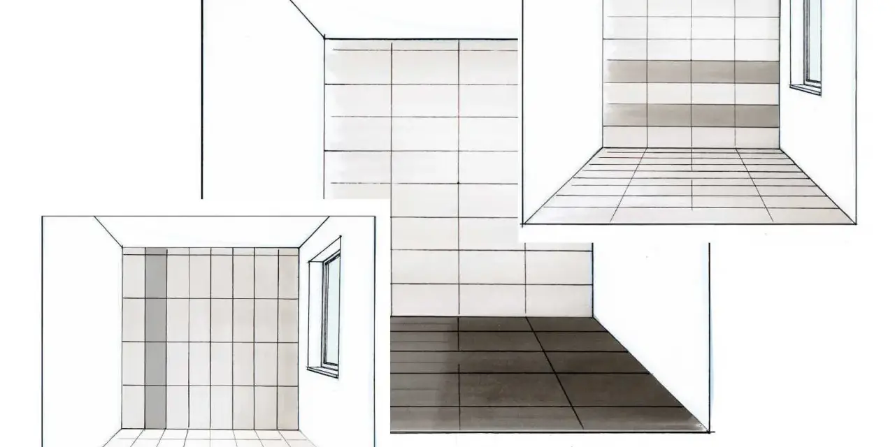 Verschiedene Verlegemuster Fliesen 30x60 verlegen Richtung: vertikal, horizontal und im Verbund.