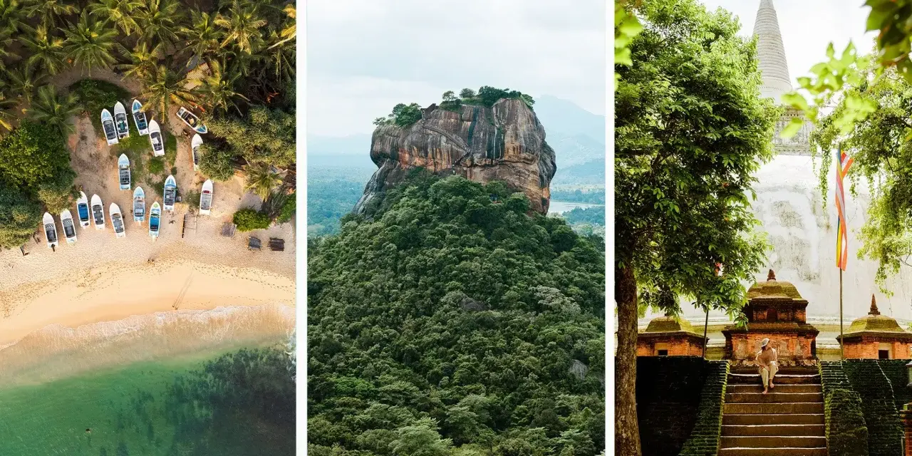 Impresionante ruta Sri Lanka: playa paradisíaca, la roca de Sigiriya y un templo budista.