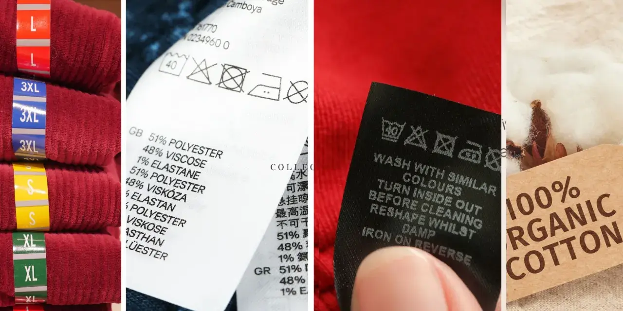 Metki odzieżowe z rozmiarami L, 3XL, S, XL. Czy to firma Mexx? Skład materiału: poliester, wiskoza, elastan. 100% bawełna organiczna.