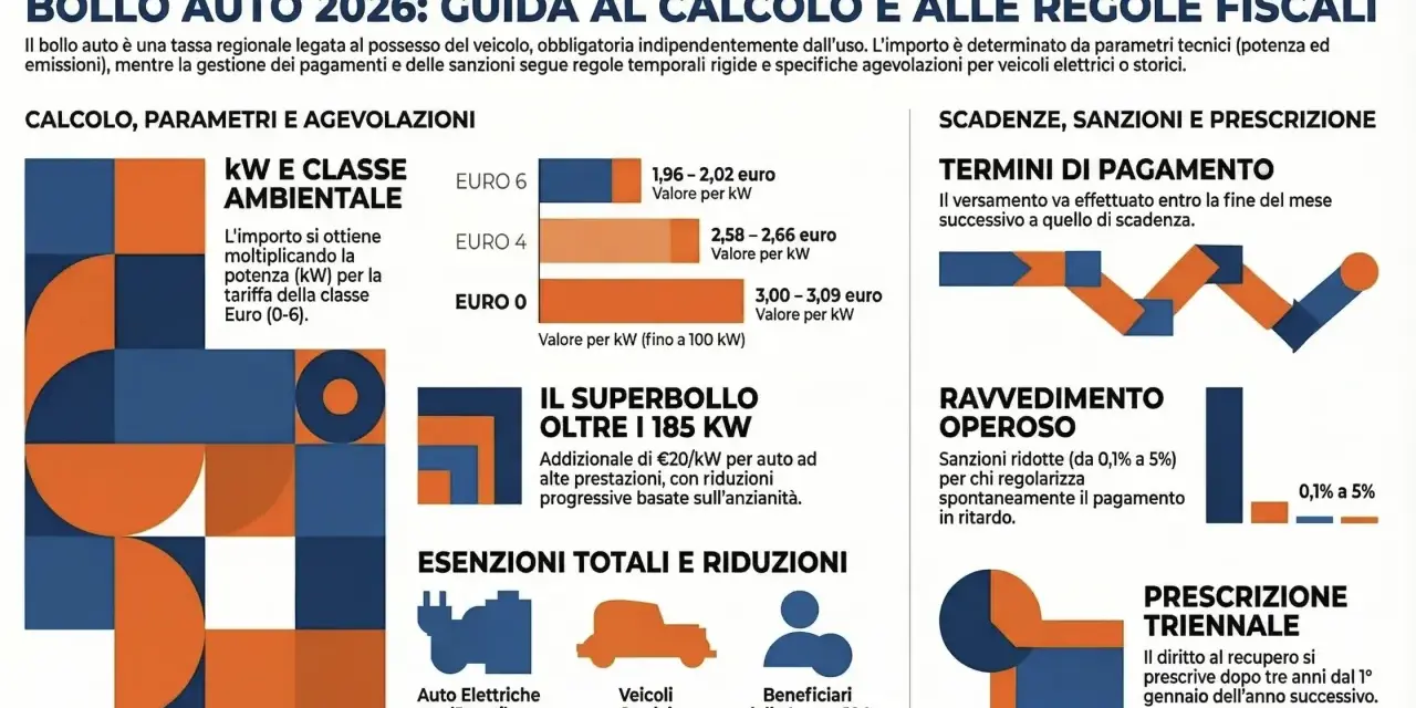Guida al bollo auto 2026 in Lombardia: calcolo, sanzioni e agevolazioni per auto ibride e non.