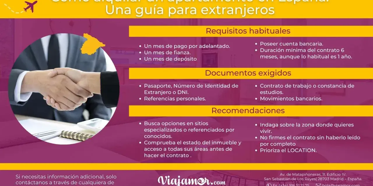 Guía para extranjeros sobre cómo alquilar piso en España. Incluye requisitos habituales, documentos exigidos y recomendaciones para propietarios.