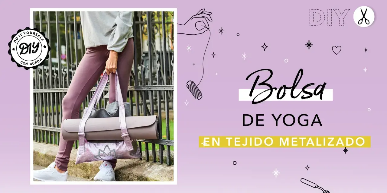 Crea tu propia bolsa de yoga metalizada con este proyecto DIY. ¡Perfecta para llevar tu esterilla con estilo!