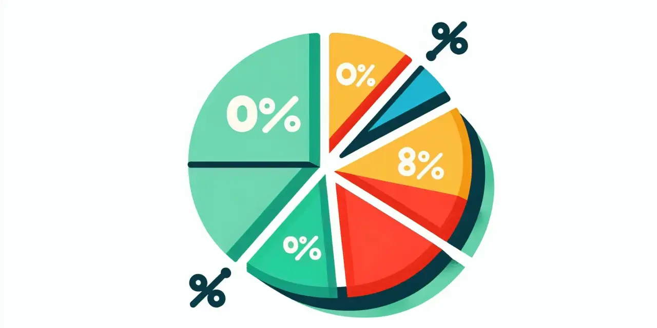 Grafico a torta colorato con percentuali, che illustra quanto si guadagna con Uber.