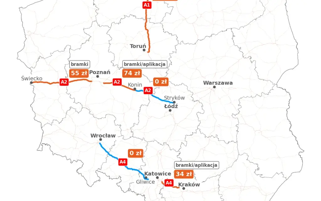 Opłaty na A4: Jak płacić mniej i gdzie jest bezpłatnie?