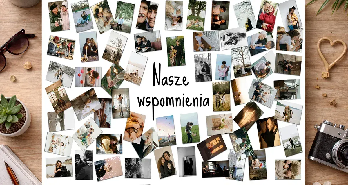 Kolaż zdjęć "Nasze wspomnienia" to świetny pomysł na prezent lub dekorację. Dowiedz się, jak zrobic kolaz na IG!