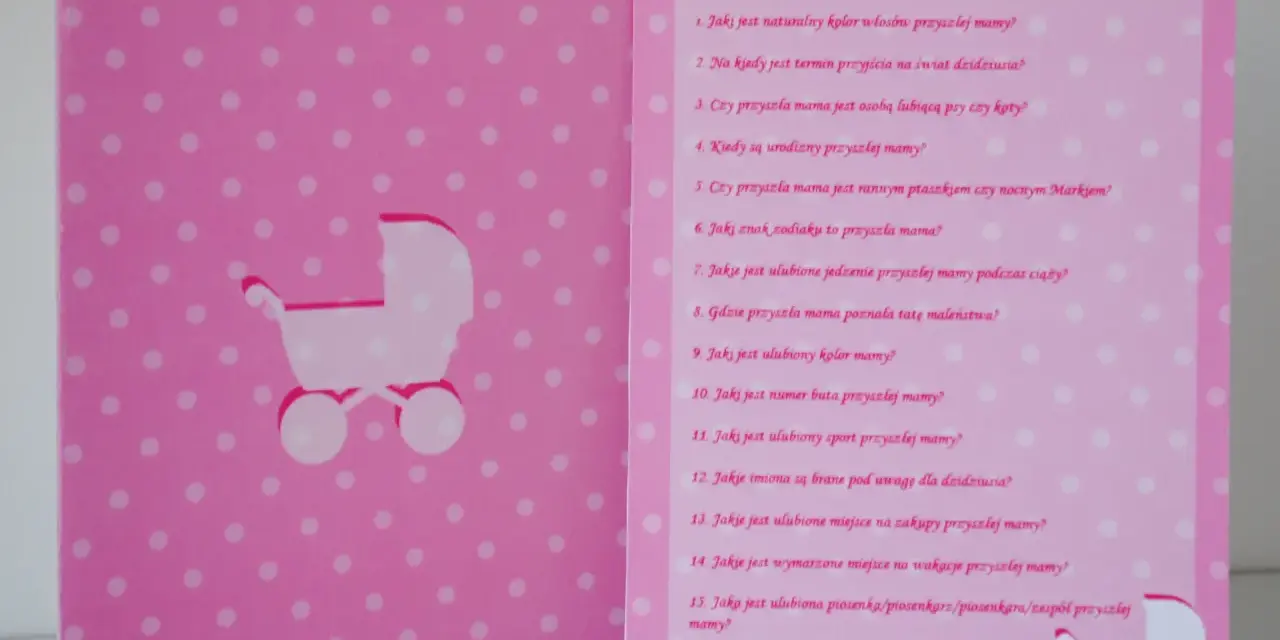Kto zna najlepiej przyszłą mamę? Pytania do gry na baby shower, jak napisać zaproszenie na "baby shower" propozycje tekstów.
