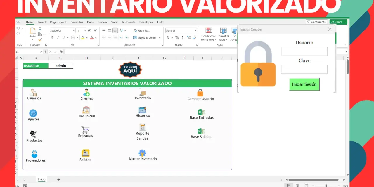 Sistema de inventario valorizado con inicio de sesión, que es kardex. Permite gestionar usuarios, clientes, inventario, entradas, salidas y reportes.