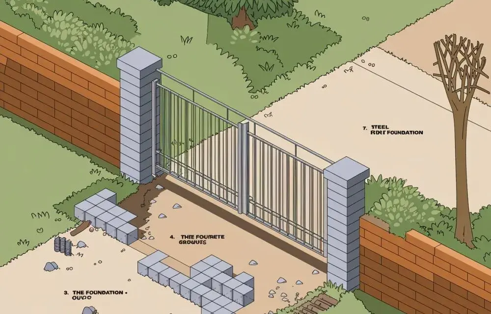 Jaki fundament pod bramę przesuwną? Kluczowe wymiary i materiały