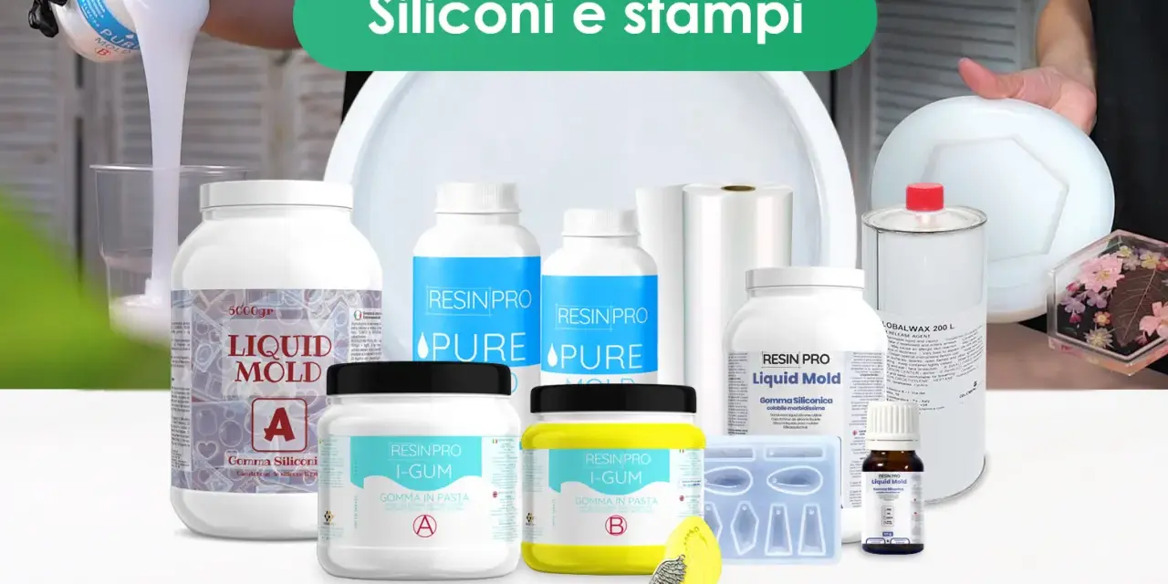 Prodotti per creare stampi in silicone, come la resina liquida e in pasta, per realizzare oggetti unici.