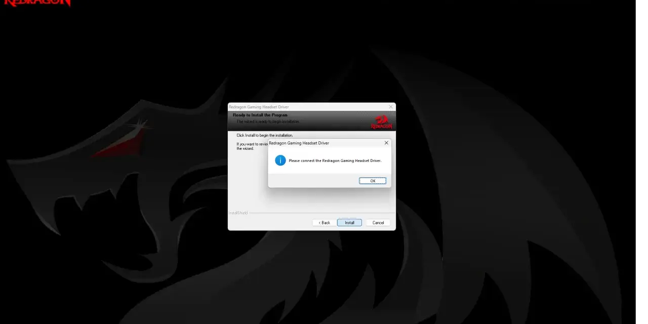 Instalator Redragon Gaming Headset Driver. Aby zaktualizować sterowniki, podłącz urządzenie i kliknij "Install".