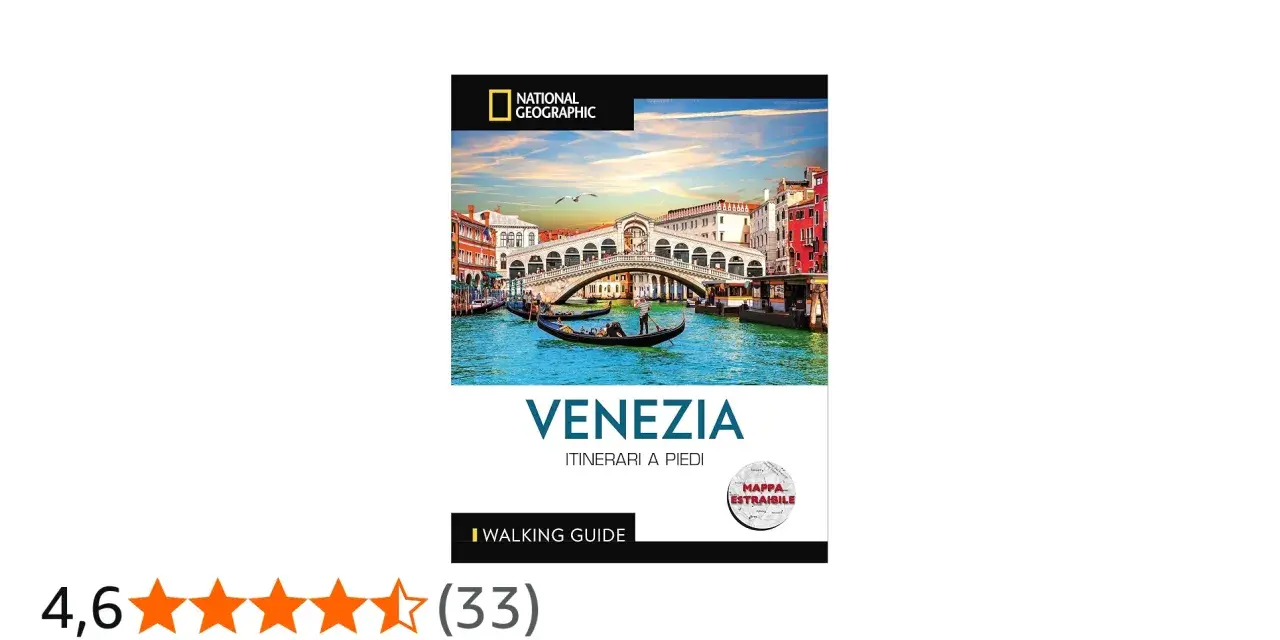 Guida National Geographic "Venezia Itinerari a Piedi". Esplora i vicoli di Venezia con questa mappa estraibile.