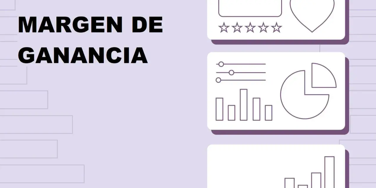 Gráficos de barras y circulares, estrellas y un corazón, junto a la frase "MARGEN DE GANANCIA". El exceso de oferta puede afectar estos indicadores.