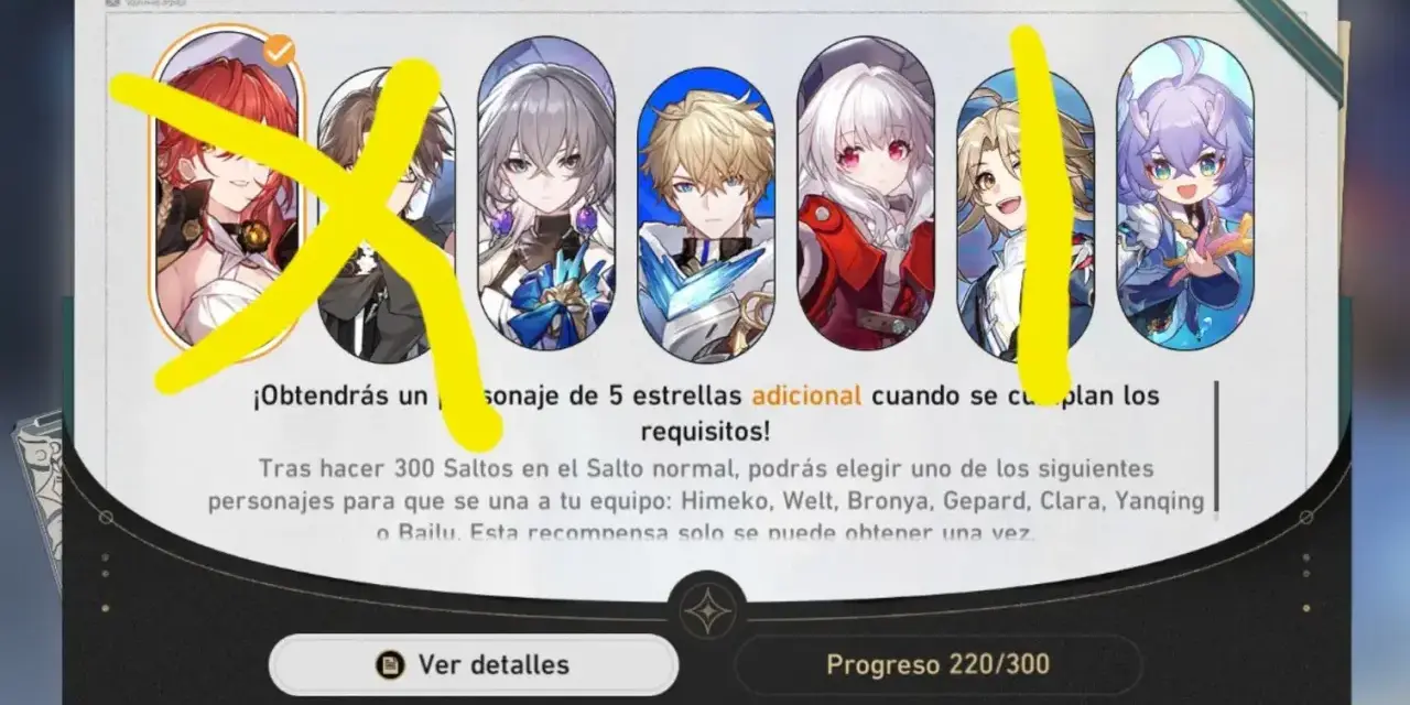 Personajes de Honkai Star Rail en banners, ¡elige tu favorito tras 300 saltos!