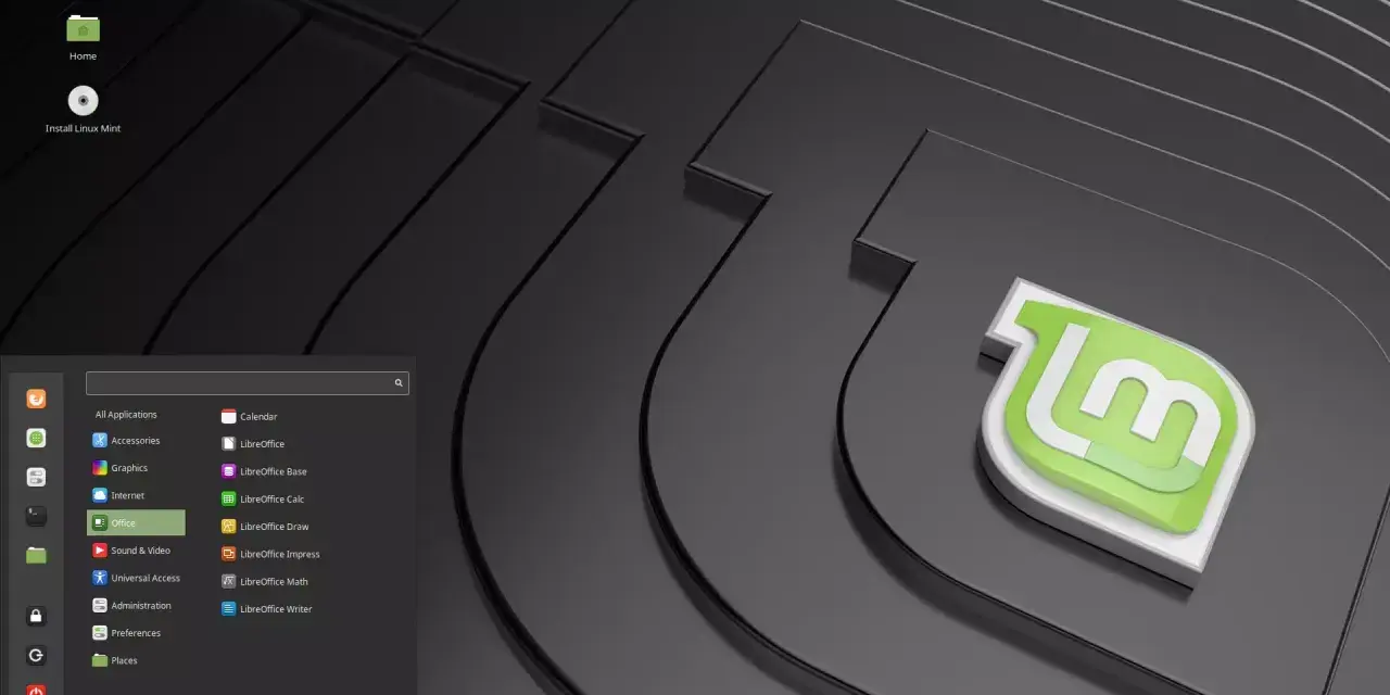 Menu z aplikacjami w Linux Mint. Zastanawiasz się, linux co to? To system operacyjny, który daje Ci wolność wyboru.