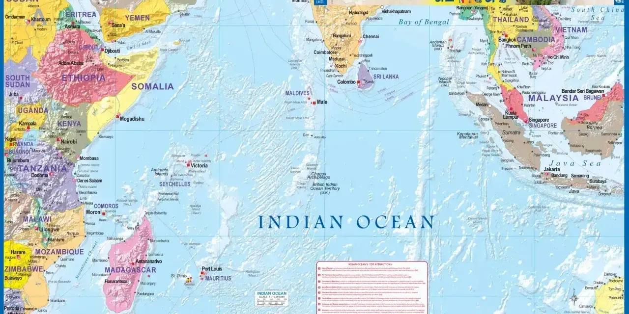 Seszele leżą na Oceanie Indyjskim, na północny wschód od Madagaskaru.