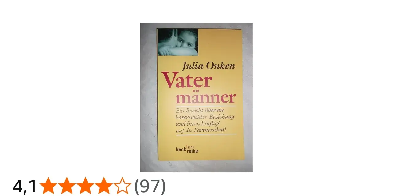Buchcover "Vater-Männer" von Julia Onken. Ein Bericht über die Vater-Tochter-Beziehung und ihren Einfluss auf die Partnerschaft.