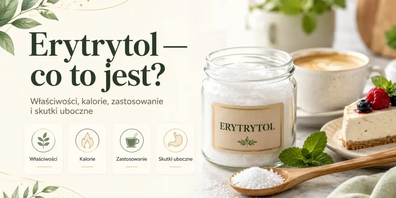 Erytrytol – słodzik bez kalorii, idealny do deserów. Poznaj jego właściwości, zastosowanie i skutki uboczne.