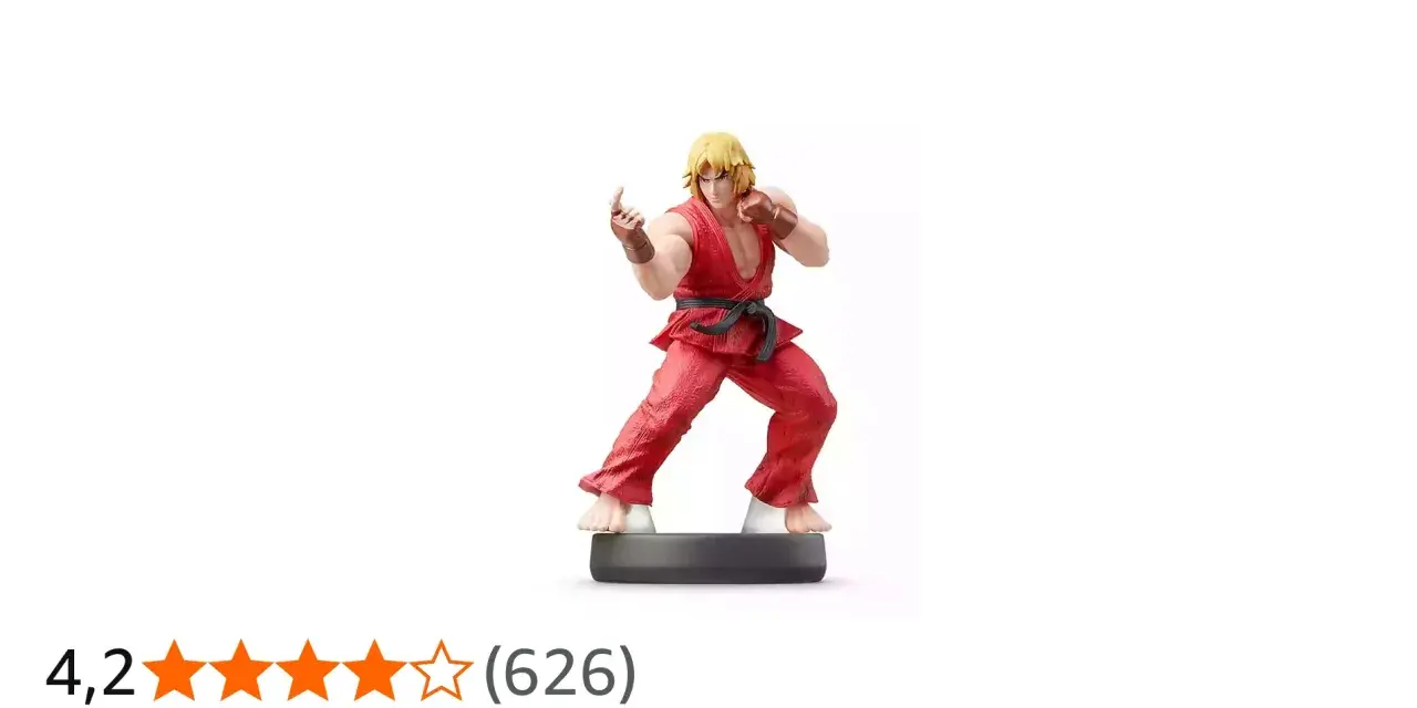 Figura amiibo de Ken, listo para el combate.