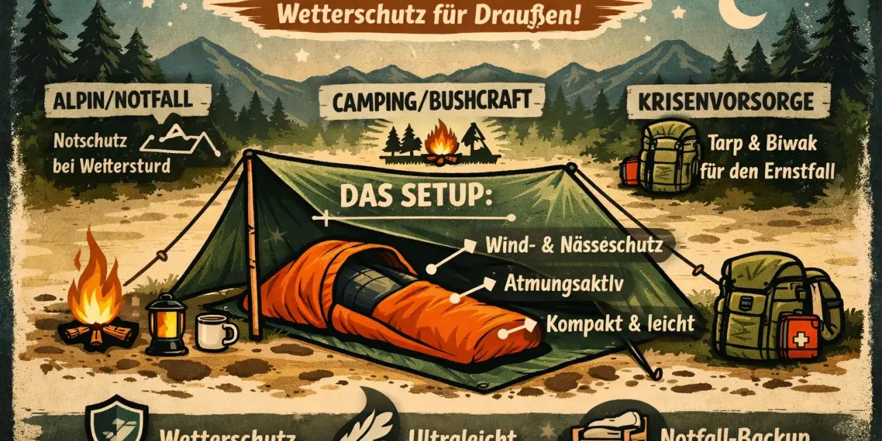 Biwaksack 101: Wetterfest, atmungsaktiv, ultraleicht. Ideal für Camping, Bushcraft und Krisenvorsorge. Die wahre Bedeutung eines Biwaksacks liegt im Schutz vor den Elementen.