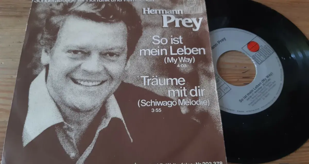 Schallplatte mit Hermann Prey und dem Cover "So ist mein Leben (My Way)".
