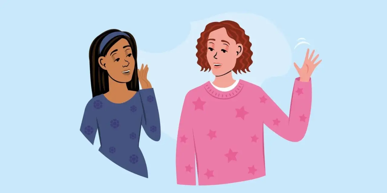 Dos amigas conversan. Una pregunta: ¿a partir de qué hora se dice bonsoir?