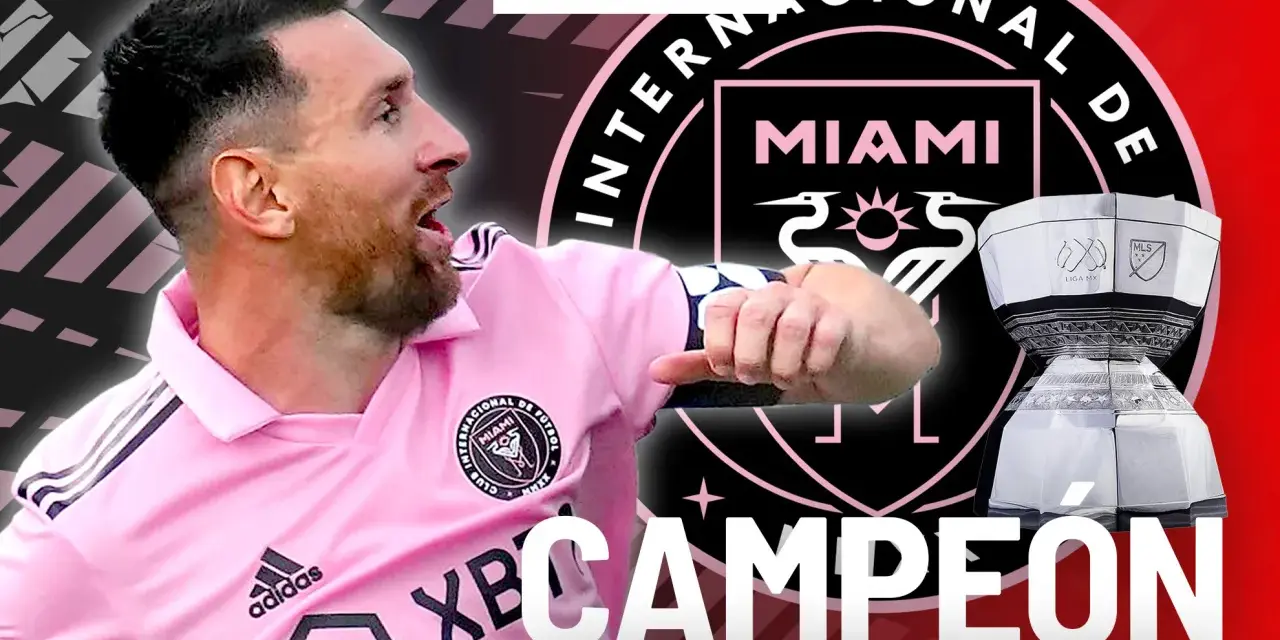 Lionel Messi celebra la victoria del Inter Miami en la Leagues Cup contra Nashville SC. ¡Campeones!