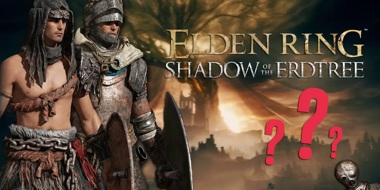 Dos guerreros de Elden Ring, uno con armadura pesada y otro con vestimenta tribal, se preparan para la batalla. ¿Qué nuevas elden ring clases nos esperan?