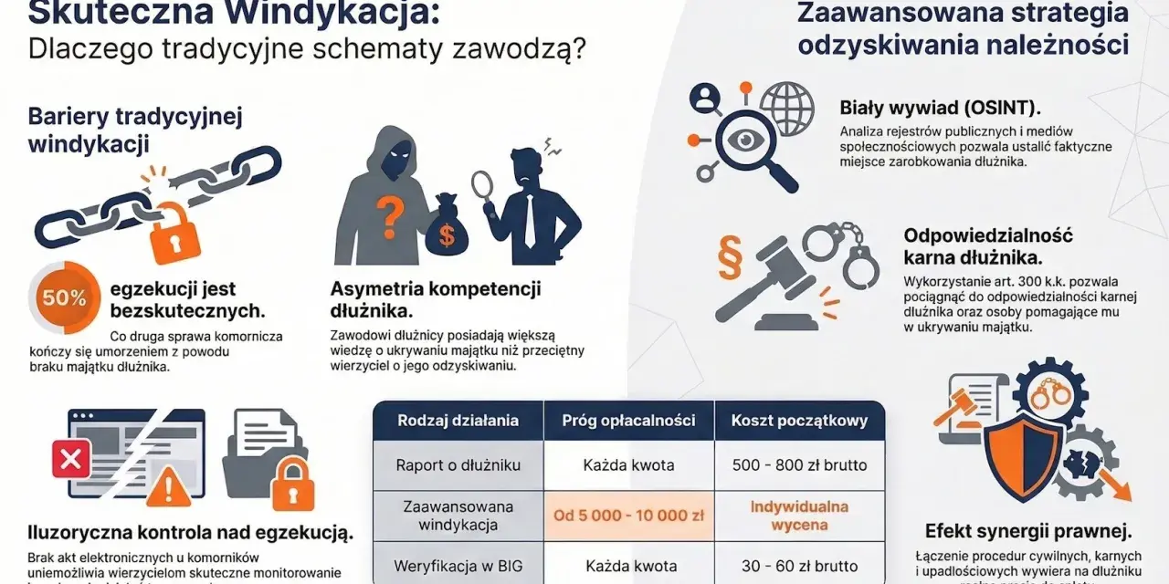 Skuteczna windykacja: bariery tradycyjnych metod, jak 50% nieskutecznych egzekucji, oraz zaawansowane strategie, by uniknąć greenwashingu.