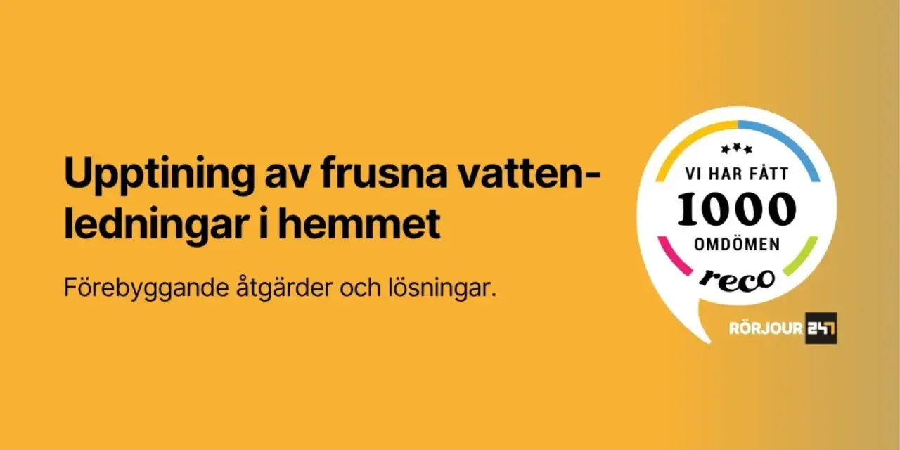 Upptining av frusna vattenledningar i marken. Förebyggande åtgärder och lösningar. Rörjour 247 har fått 1000 omdömen.