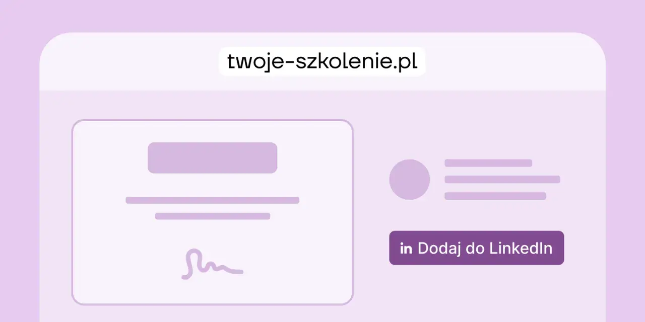 Certyfikat ukończenia kursu szczepień. Dodaj do LinkedIn.