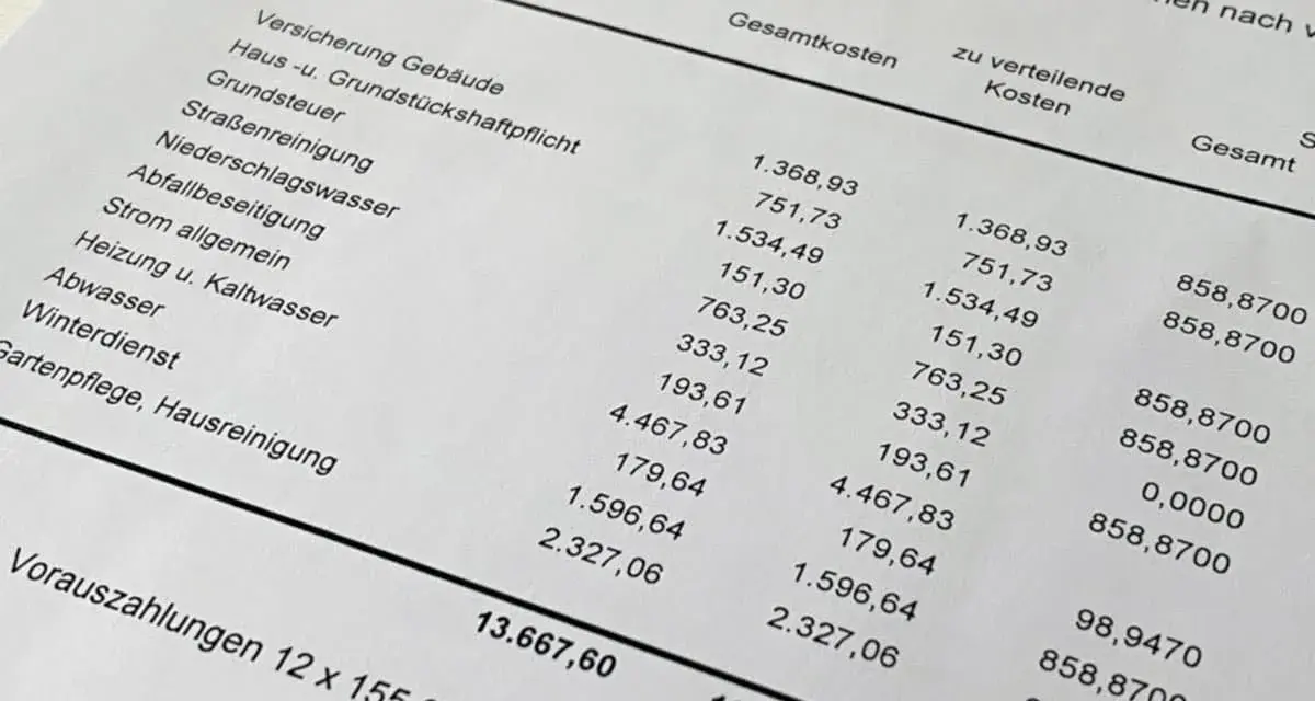 Abrechnung mit Kostenaufstellung für Gebäudeversicherung, Grundsteuer etc. Die Frage, wie lange kann Vermieter Nachzahlung fordern, wird hier nicht beantwortet.